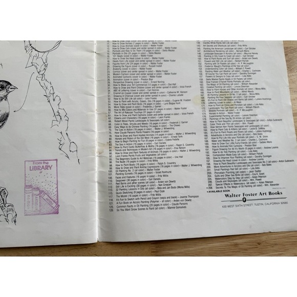 VTG How to Draw and Paint Birds Magazine Book Walter Foster Art Manual 1960s - Picture 4 of 6